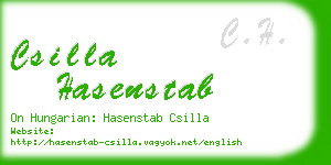 csilla hasenstab business card